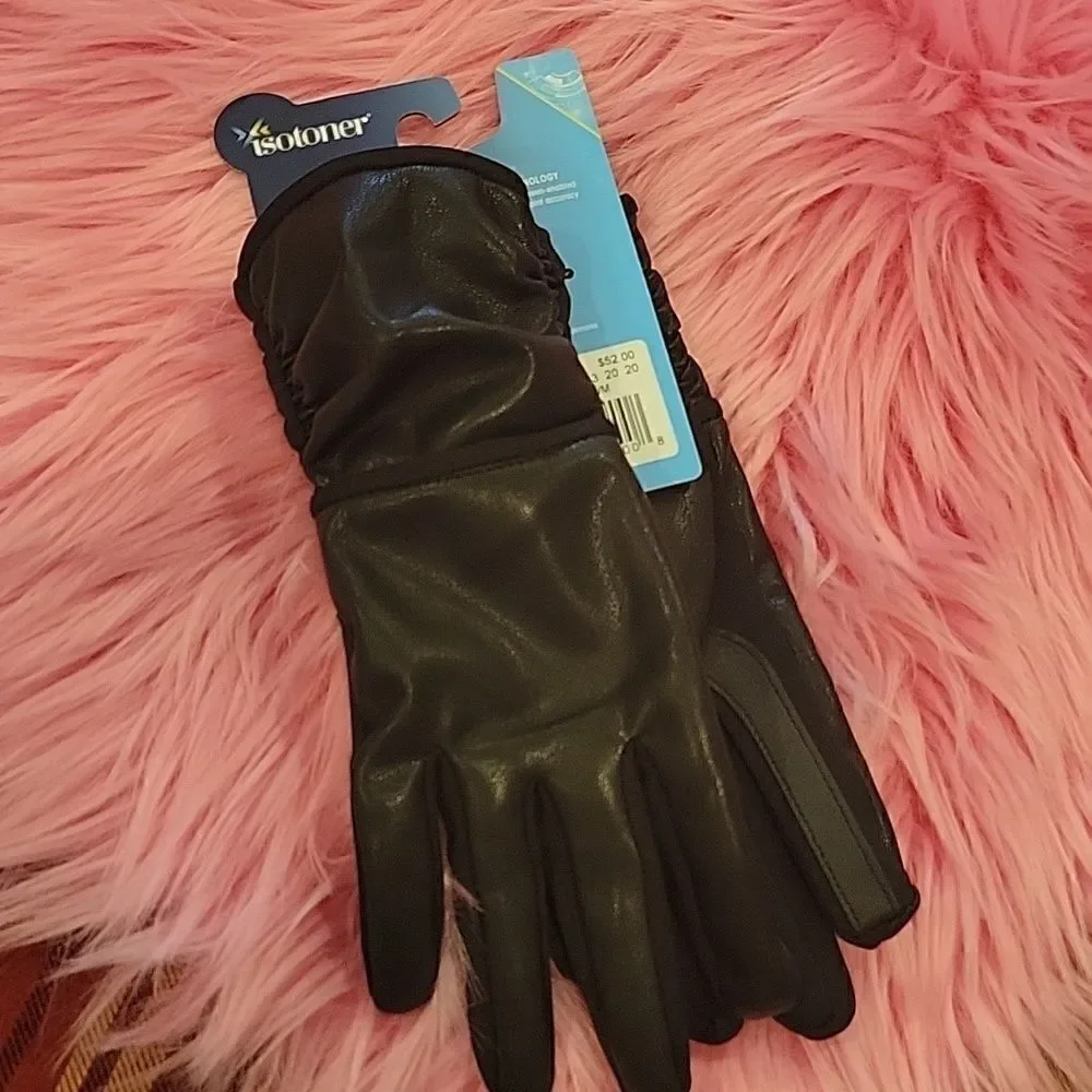 Women's isotoner Lined Faux Leather Gloves